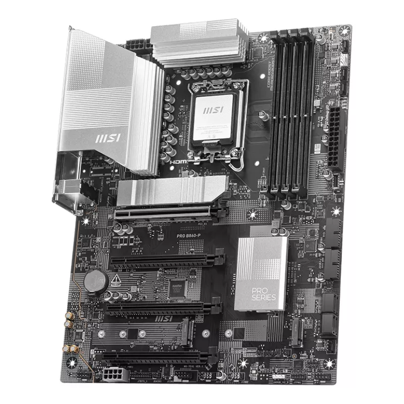 Placa base MSI PRO B860-P — Intel B860, LGA 1851, ATX, DDR5, 4 DIMM, 3×M.2, 5Gb LAN, HDMI 2.1