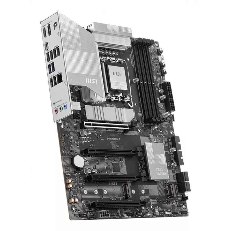Placa base MSI PRO B860-P — Intel B860, LGA 1851, ATX, DDR5, 4 DIMM, 3×M.2, 5Gb LAN, HDMI 2.1