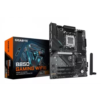 Placa base GIGABYTE B850 GAMING WIFI6, chipset AMD B850, socket AM5, ATX, 4 ranuras DDR5, Wi-Fi 6, 3x M.2, 4x SATA III