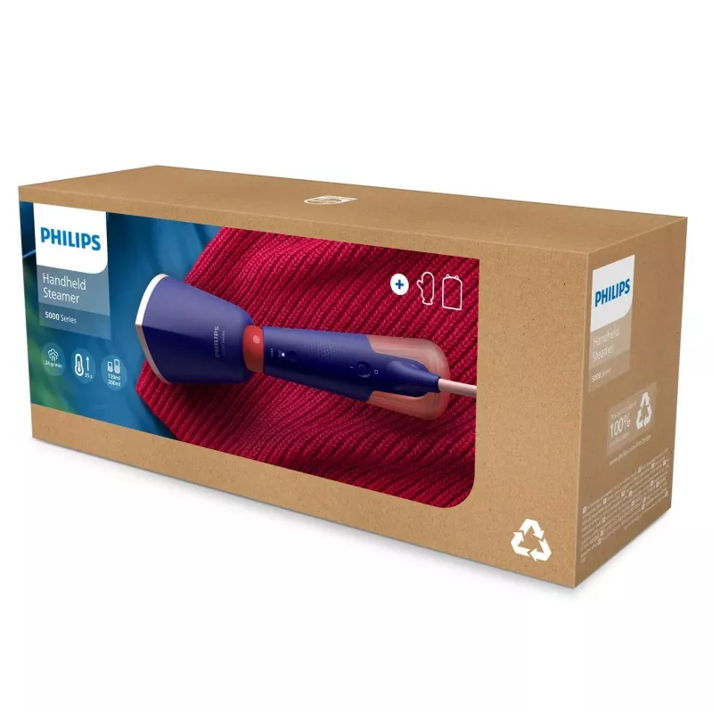 Philips 5000 series STH5030/20 vaporizador de ropa de mano, 1400 W, azul/rosa