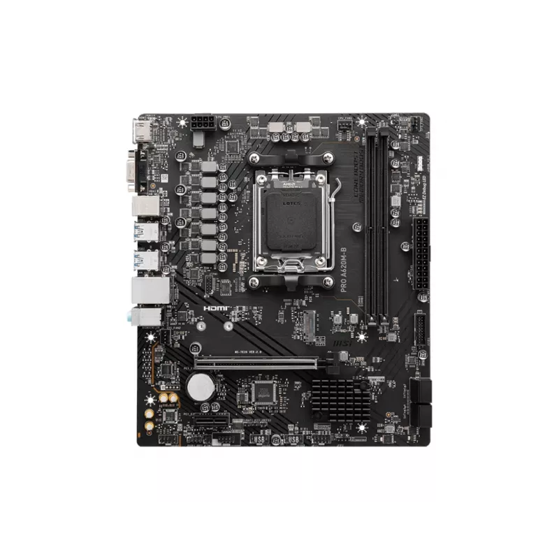 Placa base MSI PRO A620M-B, AMD A620, socket AM5, Micro ATX