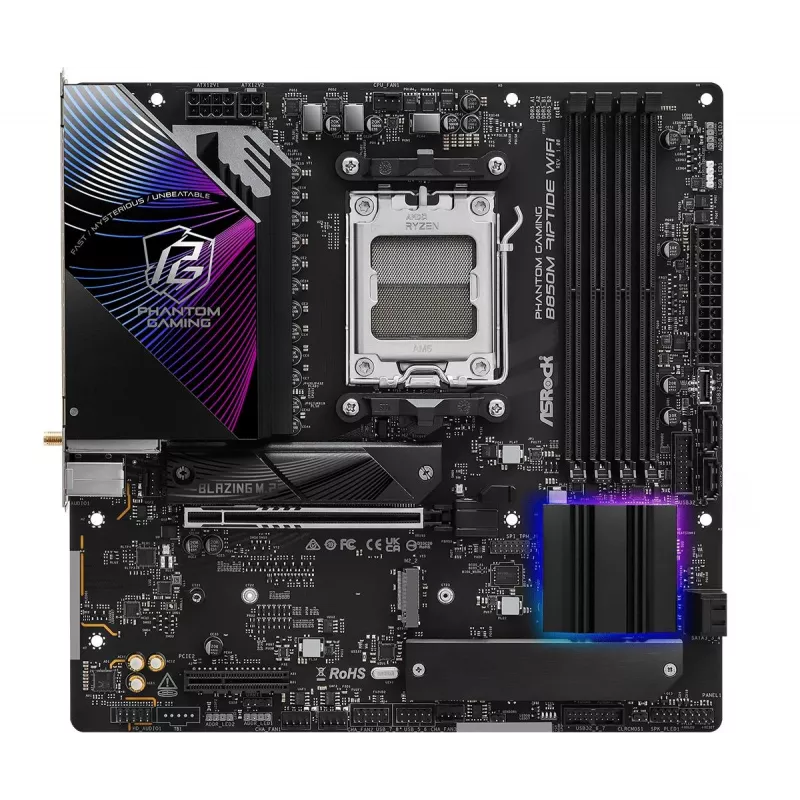 Placa base ASRock B850M Riptide WiFi AM5 AMD B850 4 X DDR5 1 X HDMI 2.1 Tmds/frl 8g 1 X DisplayPort 1.4 With DSC mATX