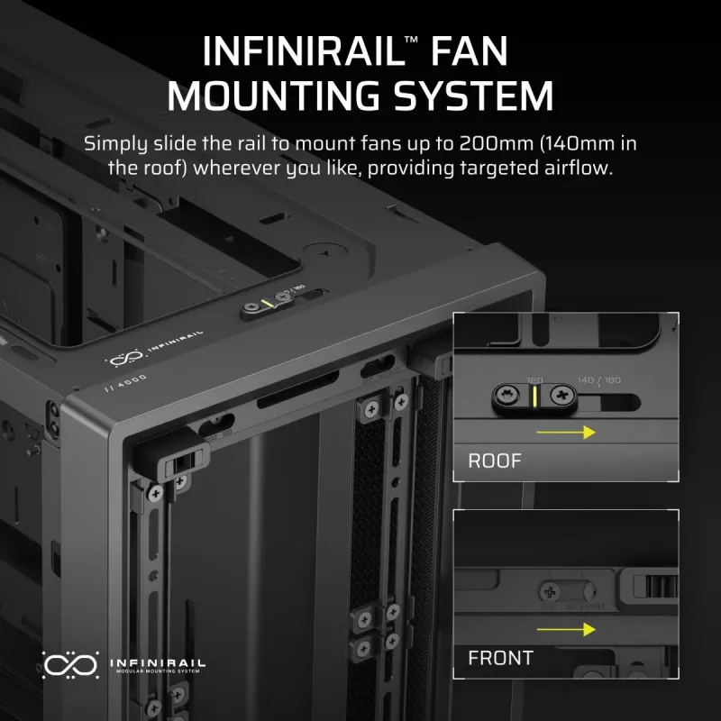 Caja Midi-Tower CORSAIR FRAME 4000D negra