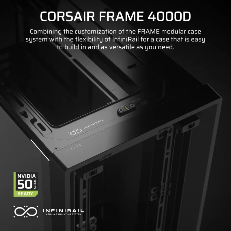 Caja Midi-Tower CORSAIR FRAME 4000D negra
