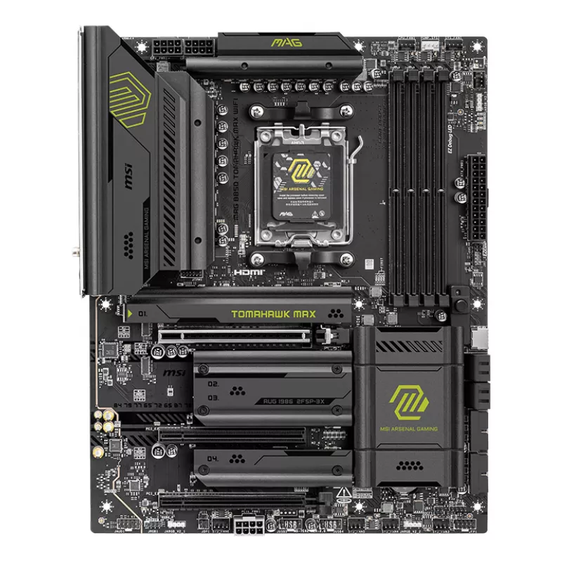 Placa base MSI MAG B850 TOMAHAWK MAX WIFI — AMD B850, socket AM5, ATX, DDR5, 4×M.2, Wi-Fi 7, 5Gb LAN, audio 7.1