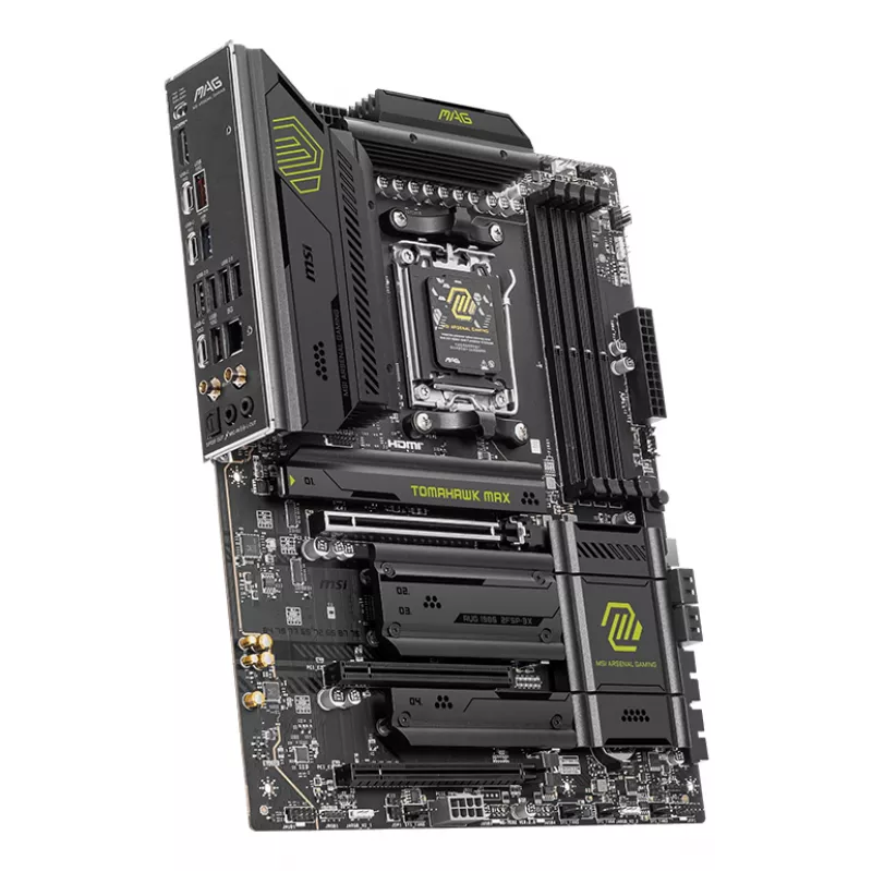 Placa base MSI MAG B850 TOMAHAWK MAX WIFI — AMD B850, socket AM5, ATX, DDR5, 4×M.2, Wi-Fi 7, 5Gb LAN, audio 7.1