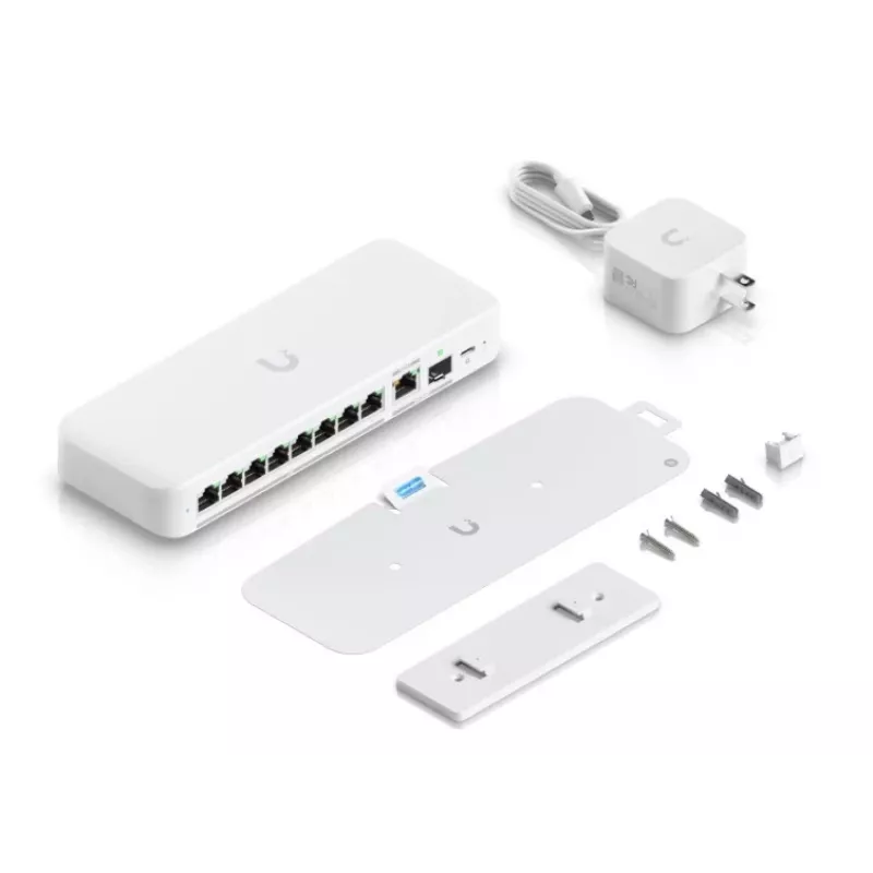 Switch gestionado UBIQUITI UniFi Flex 2.5G USW-FLEX-2.5G-8 — 8× 2.5G RJ-45, 1× 10G SFP+, L2, 60 Gbit/s