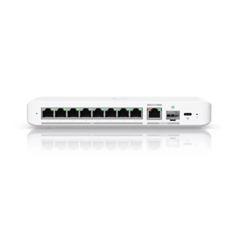 Switch gestionado UBIQUITI UniFi Flex 2.5G USW-FLEX-2.5G-8 — 8× 2.5G RJ-45, 1× 10G SFP+, L2, 60 Gbit/s