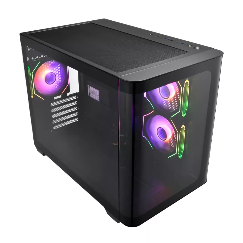 Caja FSP S380-BA Mini Tower mITX, mATX negra ARGB