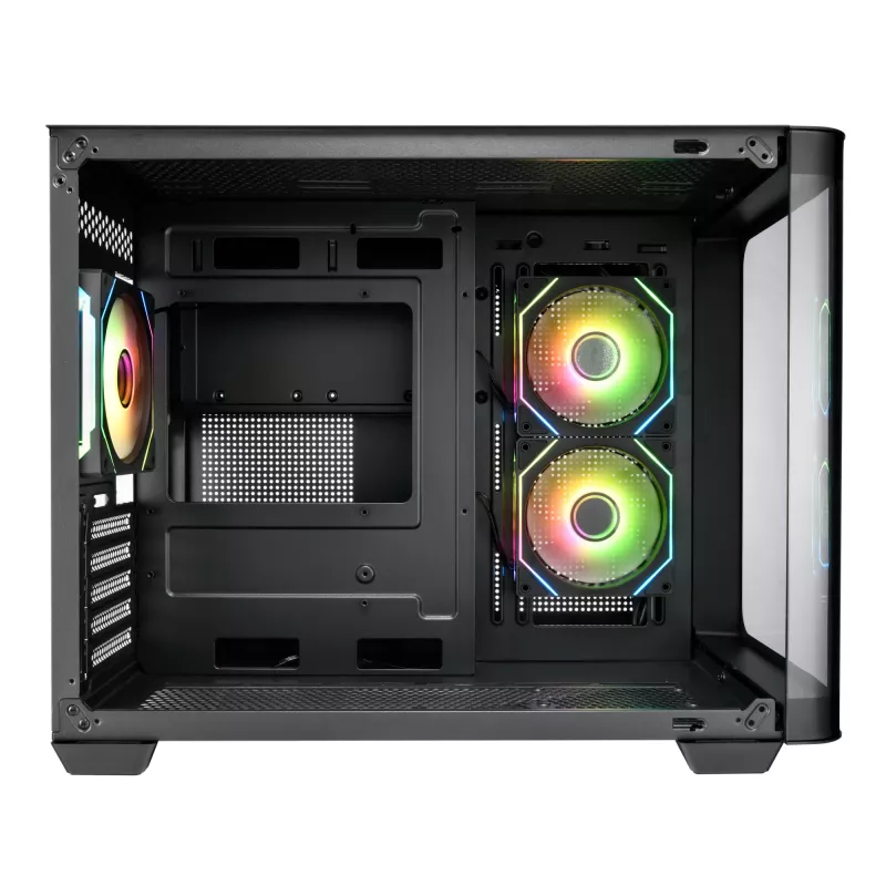 Caja FSP S380-BA Mini Tower mITX, mATX negra ARGB