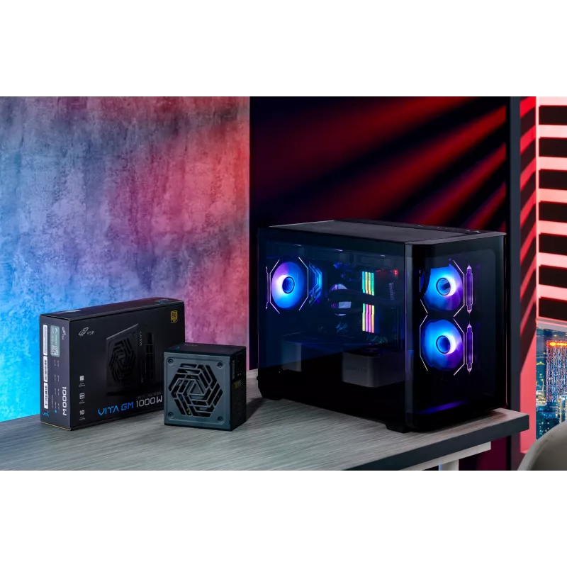 Caja FSP S380-BA Mini Tower mITX, mATX negra ARGB
