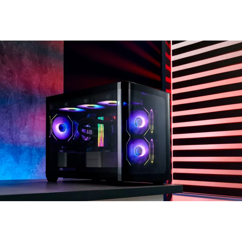 Caja FSP S380-BA Mini Tower mITX, mATX negra ARGB