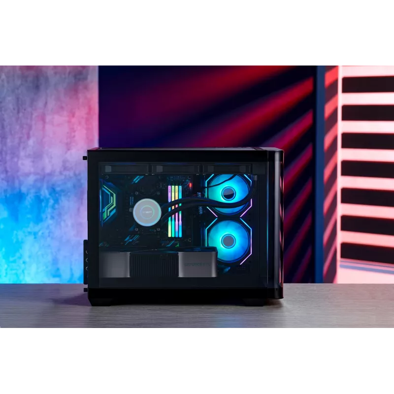 Caja FSP S380-BA Mini Tower mITX, mATX negra ARGB