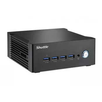 Mini PC Shuttle Nano PC NA10H7, AMD Ryzen™ 7-8845HS APU, Radeon780M, 2xHDMI, 2xUSB-C 4.0(DP), 2x2.5Gbit LAN, funcionamiento continuo 24/7, incl. VESA