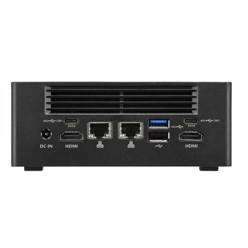 Mini PC Shuttle Nano PC NA10H7, AMD Ryzen™ 7-8845HS APU, Radeon780M, 2xHDMI, 2xUSB-C 4.0(DP), 2x2.5Gbit LAN, funcionamiento continuo 24/7, incl. VESA