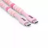 Club 3D CAC-3010 cable de perlas de USB-C a USB-C, 2 m, PD 60 W, 480 Mbps, rosa