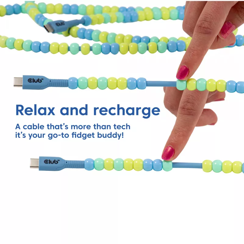 CLUB3D CAC-3011 cable USB 2 m USB C azul, verde