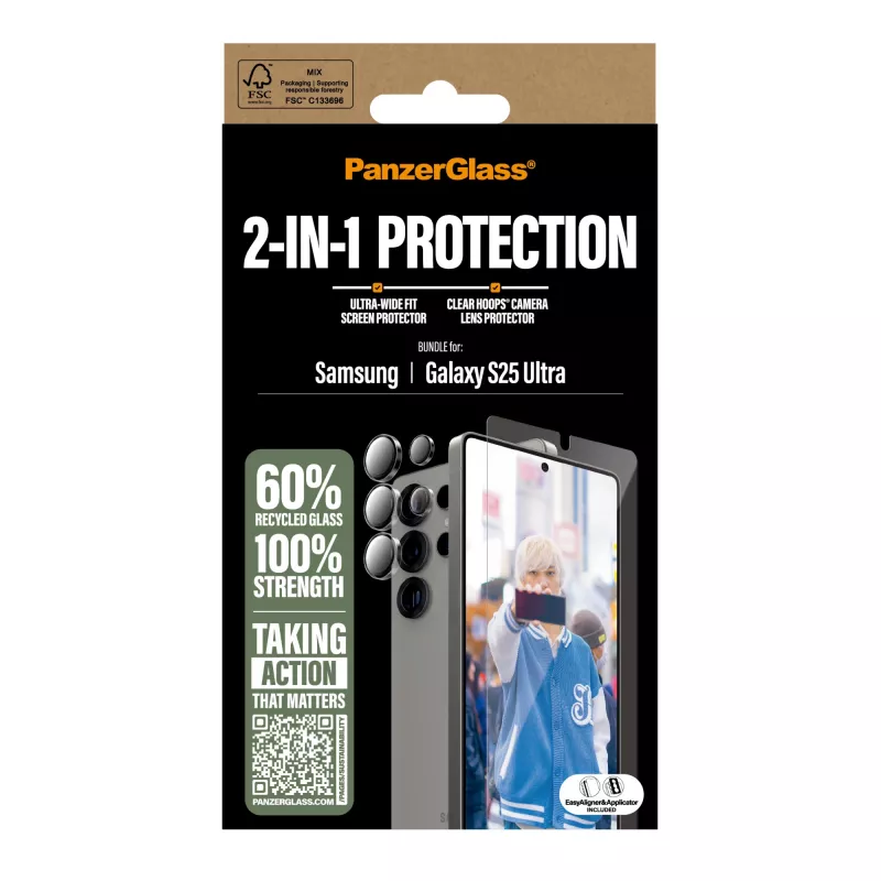 PanzerGlass ® pack de protección 2 en 1 para Samsung Galaxy S25 Ultra