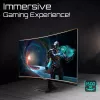 Gigabyte GS27QCA monitor gaming curvo QHD de 27 pulgadas, 2560 x 1440, VA, 180 Hz, 1 ms, 250 cd/m², 2x HDMI, DisplayPort, negro
