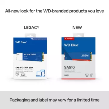 SSD WESTERN DIGITAL - WD Blue SA510 - 500GB - SATA 6Gb/s - M.2 2280