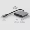 Hub USB Type-C TP-Link UH3020C — 3 puertos (HDMI, USB-A, USB-C), 5 Gbit/s, HDMI 4K@60Hz, PD hasta 100W, aluminio, cable de 0,18 m