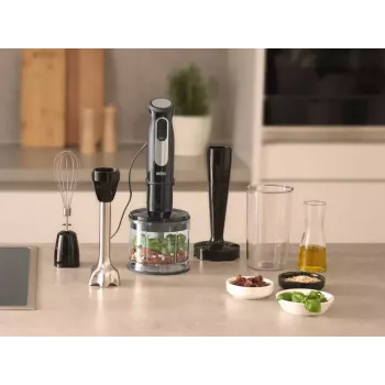 Braun MultiQuick 5 Pro Batidora de mano 0.6 L 1000 W Negro, Plata