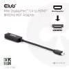 Adaptador club 3d Mini DisplayPort 1.4 a HDMI 8K60Hz M/F, conector macho Mini DisplayPort
