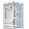 Caja de PC ASUS A31 Plus TG ARGB WHITE Midi Tower — ATX, cristal templado, ARGB, 3x120mm + 1x120mm ventiladores, GPU 38 cm, disipador de CPU 165 mm