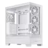 Caja de PC ASUS A31 Plus TG ARGB WHITE Midi Tower — ATX, cristal templado, ARGB, 3x120mm + 1x120mm ventiladores, GPU 38 cm, disipador de CPU 165 mm