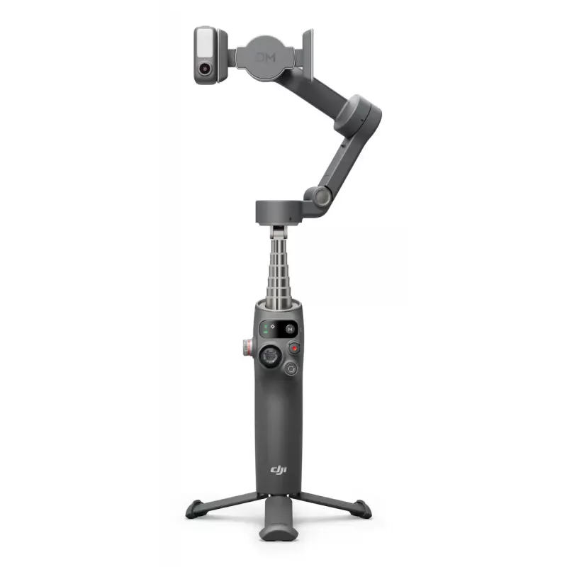 DJI Osmo Mobile 7P estabilizador gimbal para smartphone, estabilización de 3 ejes, ActiveTrack 7.0, varilla telescópica, Bluetooth 5.3, gris oscuro