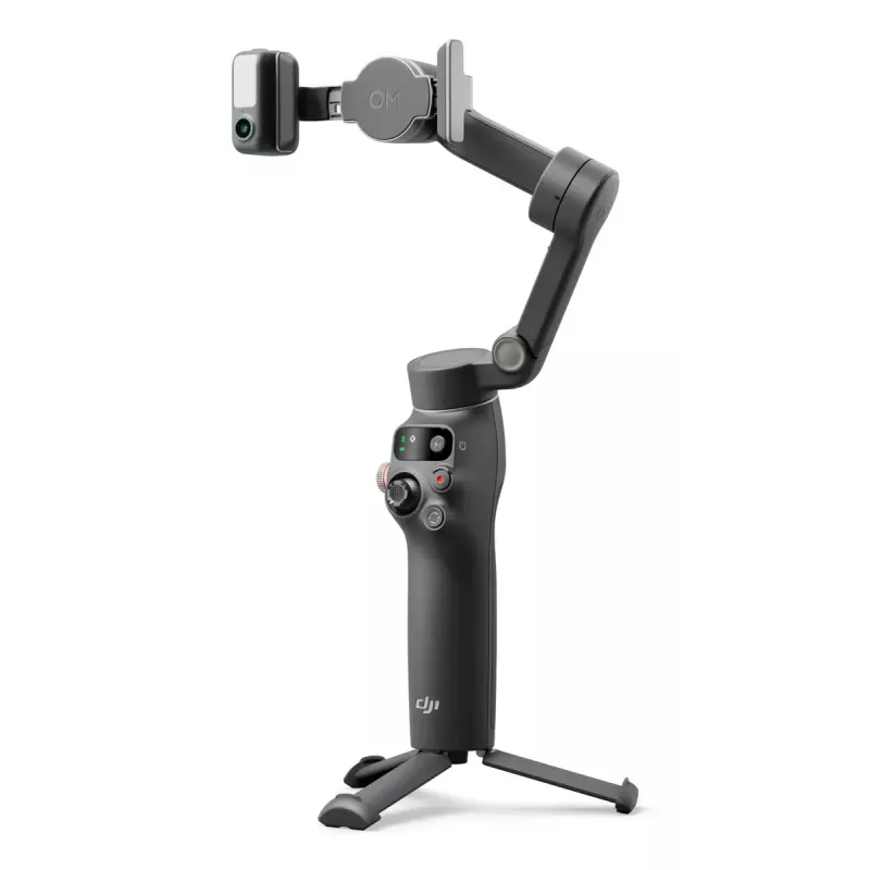 DJI Osmo Mobile 7P estabilizador gimbal para smartphone, estabilización de 3 ejes, ActiveTrack 7.0, varilla telescópica, Bluetooth 5.3, gris oscuro