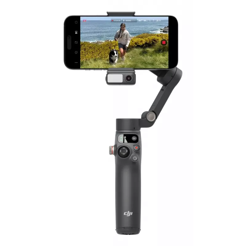 DJI Osmo Mobile 7P estabilizador gimbal para smartphone, estabilización de 3 ejes, ActiveTrack 7.0, varilla telescópica, Bluetooth 5.3, gris oscuro