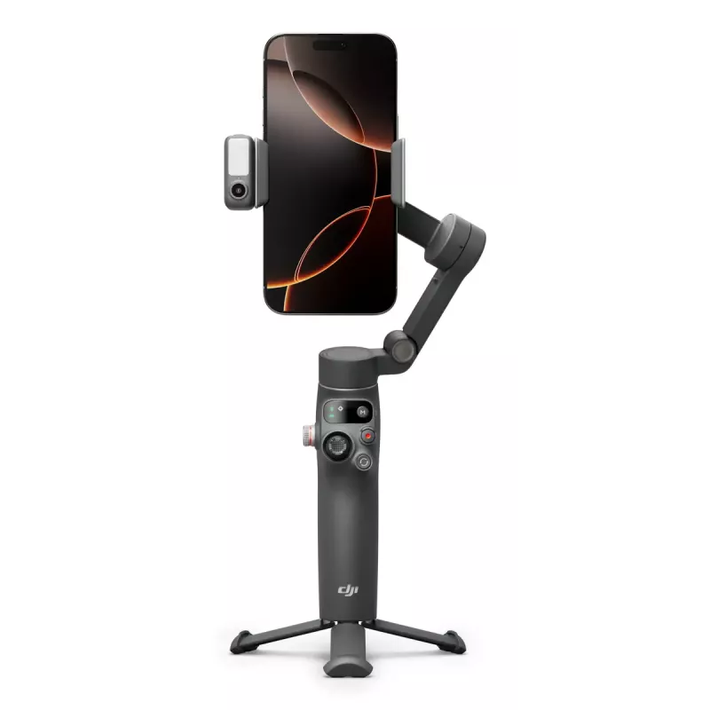 DJI Osmo Mobile 7P estabilizador gimbal para smartphone, estabilización de 3 ejes, ActiveTrack 7.0, varilla telescópica, Bluetooth 5.3, gris oscuro