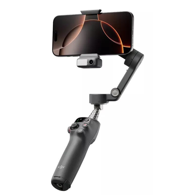 DJI Osmo Mobile 7P estabilizador gimbal para smartphone, estabilización de 3 ejes, ActiveTrack 7.0, varilla telescópica, Bluetooth 5.3, gris oscuro