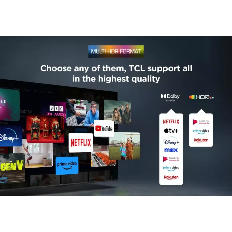 Televisor TCL V6C 43 pulgadas 4K Ultra HD DLED, Direct-LED, Google TV, HDR10+, 3840×2160, 60Hz, 20W