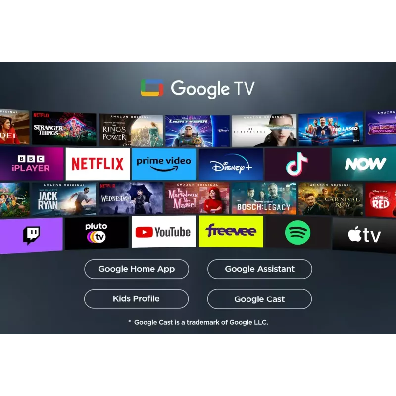 Televisor TCL V6C 43 pulgadas 4K Ultra HD DLED, Direct-LED, Google TV, HDR10+, 3840×2160, 60Hz, 20W