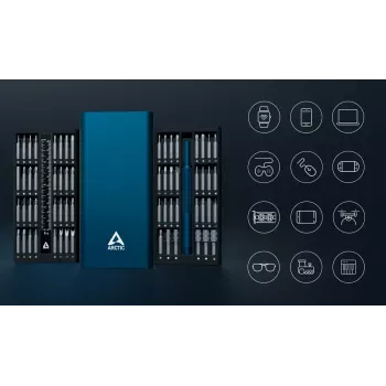 Juego de destornilladores de precisión Arctic AETLS00001A — Juego de puntas de acero, mango azul