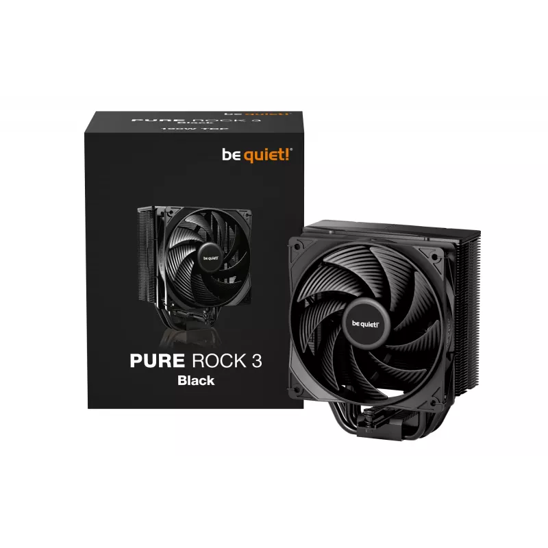 be quiet! Pure Rock 3 Negro Disipador de CPU por aire 12 cm 1 ud.