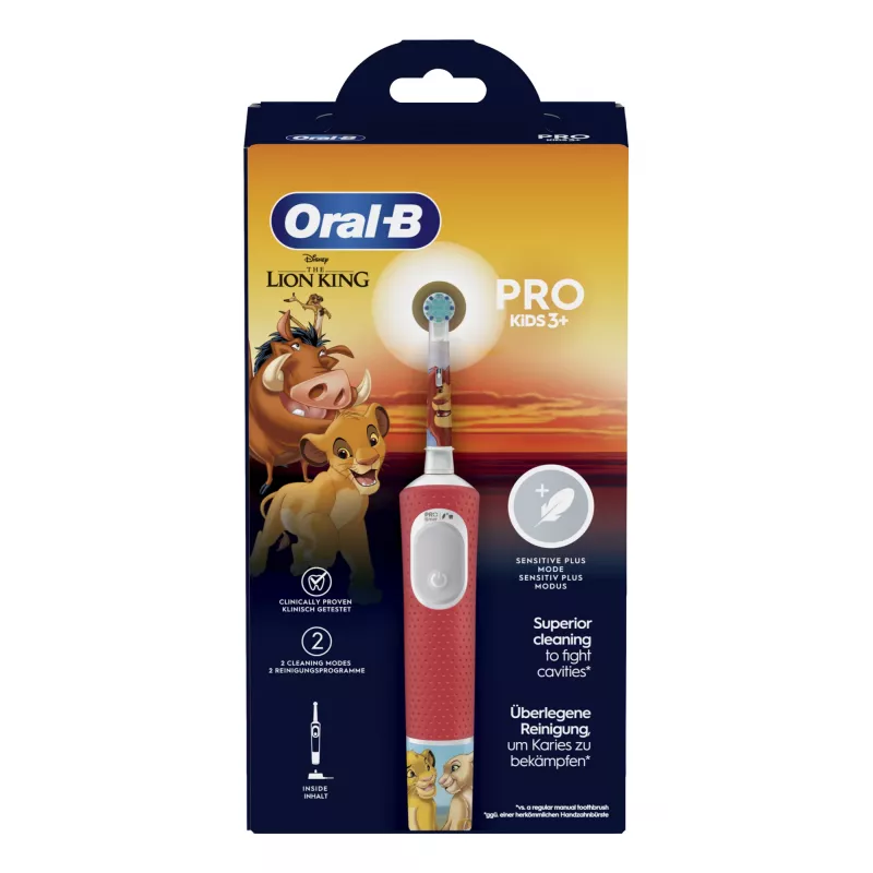 Oral-B Kids VITALITYPROLIONK Cepillo de dientes eléctrico infantil cepillo de dientes rotativo-oscilante multicolor