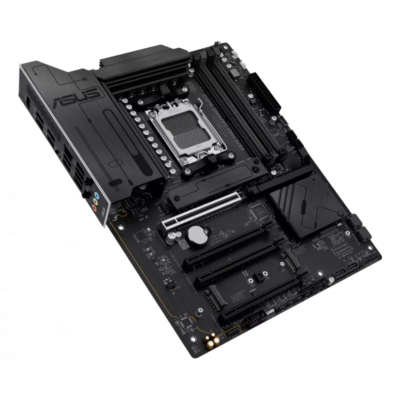 Placa base ASUS X870 MAX GAMING WIFI7 ATX — AMD X870, Socket AM5, DDR5, 4 DIMM, 256 GB, Wi‑Fi 7, Bluetooth 5.4, 3 M.2, 2x USB4 Gen3x2