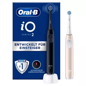 Cepillo de dientes eléctrico Oral-B iO Series 2 Duo negro rosa recargable con sensor de presión inteligente
