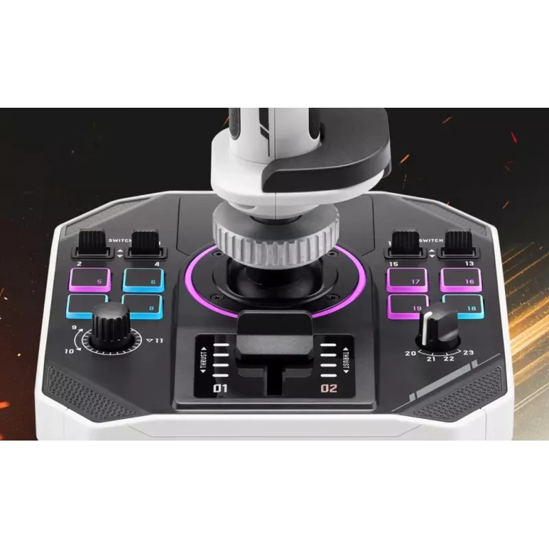 Thrustmaster Sol-R 1 negro, White USB joystick de vuelo analógico / digital PC