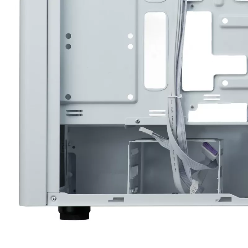 Caja de PC Cooler Master Elite 502 Midi Tower Blanca — ATX, 3x 120 mm frontal, 120 mm trasero, fuente de alimentación inferior, compatible con unidades de 2,5 inch/3,5 inch