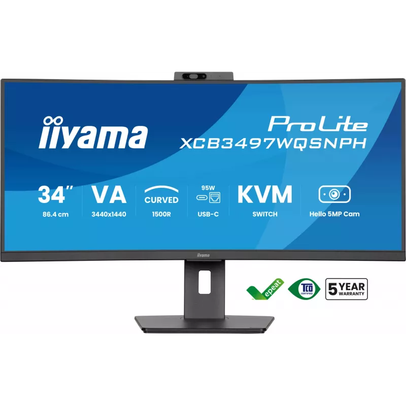 Monitor iiyama ProLite XCB3497WQSNPH-B1 86,4 cm (34