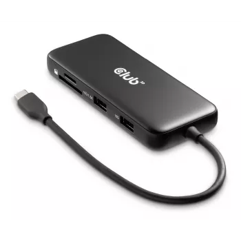 Dock portátil CLUB3D 8-1 USB Type-C® 10Gbps a HDMI™ y DisplayPort™ 8K30Hz PD máx. 100Watt