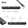 Dock portátil CLUB3D 8-1 USB Type-C® 10Gbps a HDMI™ y DisplayPort™ 8K30Hz PD máx. 100Watt