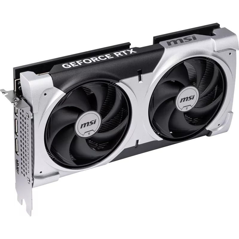 Tarjeta gráfica MSI GeForce RTX 5060 Ti 8 GB GDDR7, PCIe 5.0, 4608 CUDA, 2602 MHz Boost, 128-Bit, 2 ventiladores, 180 W