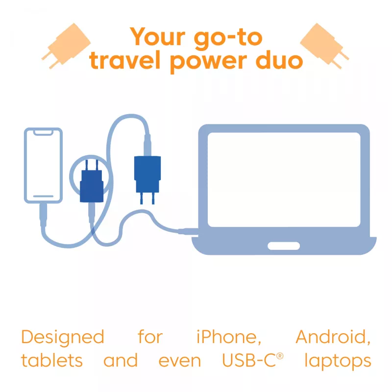 CLUB3D pack de 2 cargadores USB C 30 vatios blanco, interior, AC, rosa