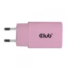 CLUB3D pack de 2 cargadores USB C 30 vatios blanco, interior, AC, rosa