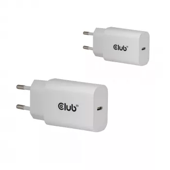 Cargador USB‑C pack de 2 CLUB3D CAC-3020, 30 W en total, blanco